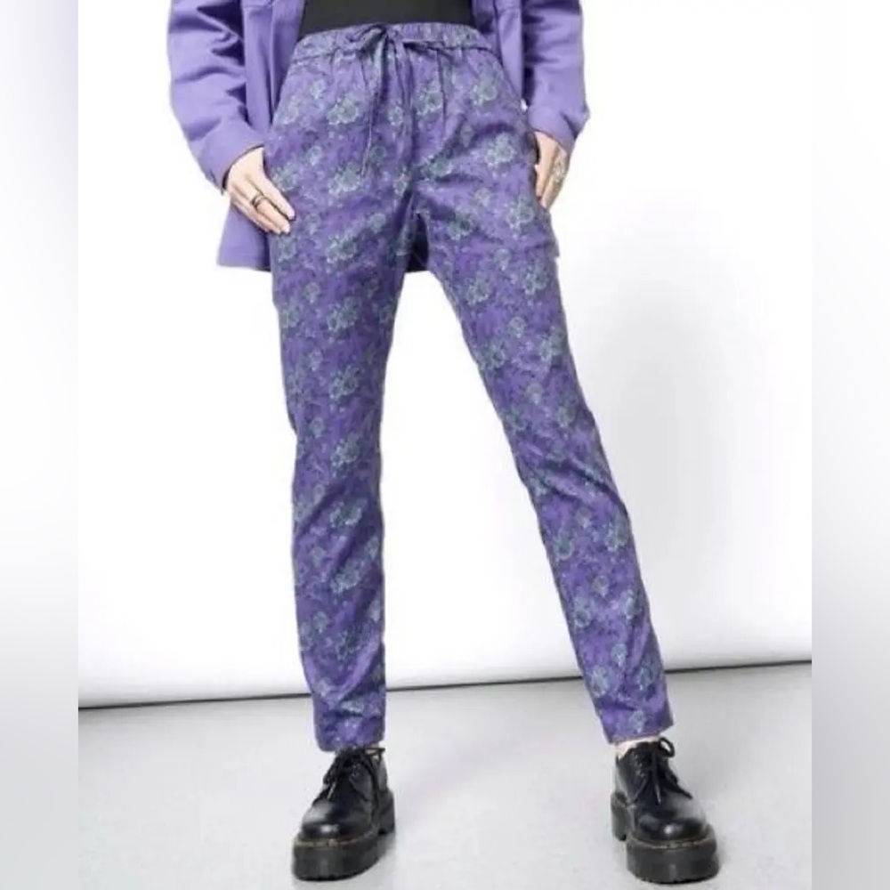 Essential Wildfang The Drawstring Pants Cotton Printed Purple Floral